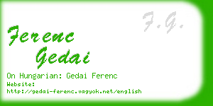 ferenc gedai business card
